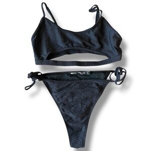 Nasty Gal Black Bikini Minimalist Swimwear